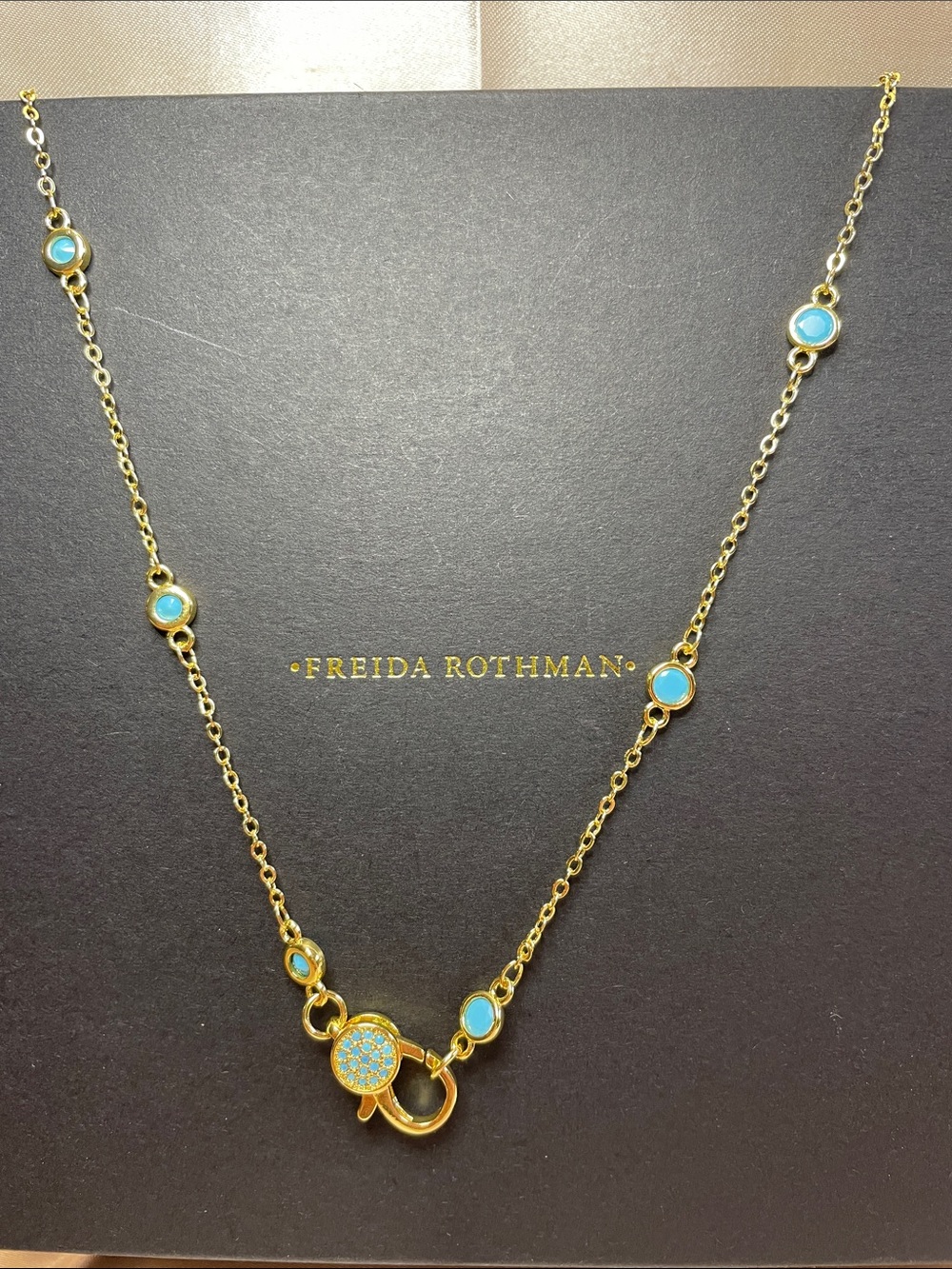 Freida Rothman VAULT Turquoise Station Necklace - NWT $135 MSRP